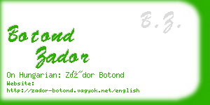 botond zador business card